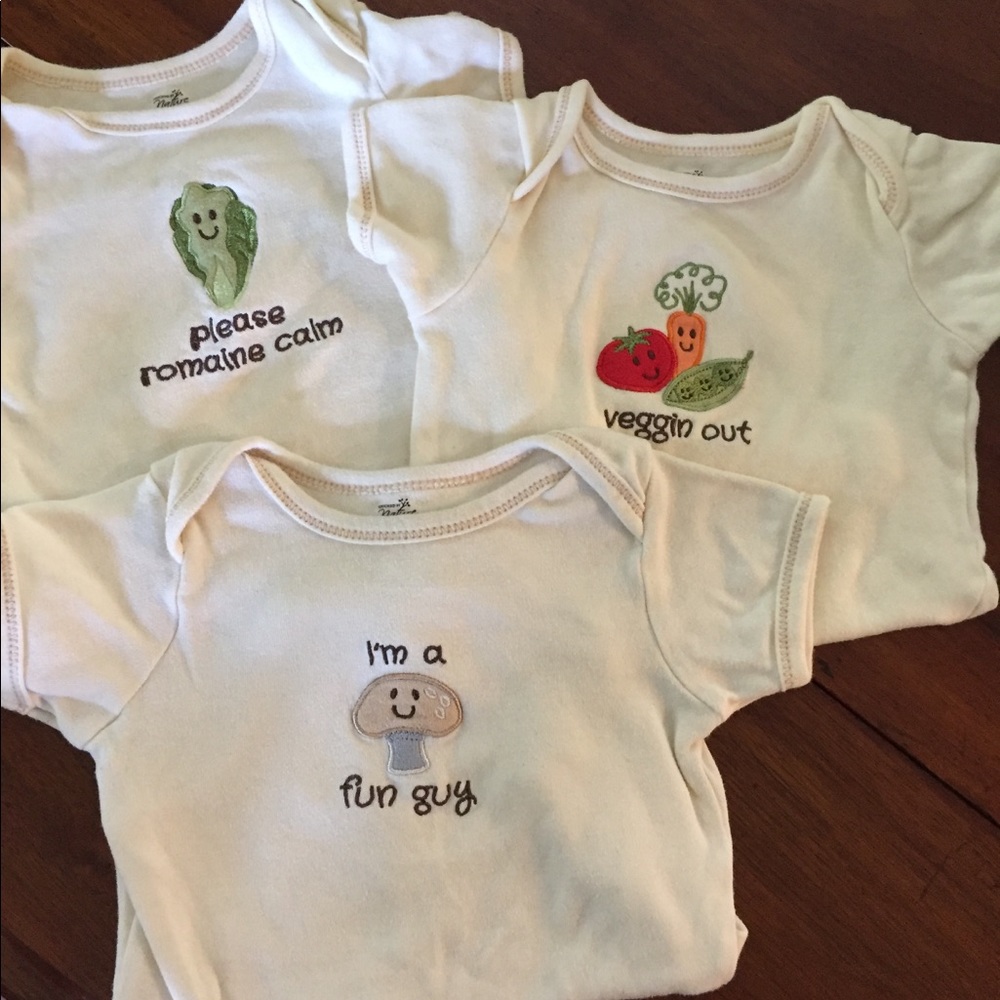 3 Veggie-Themed Onesies